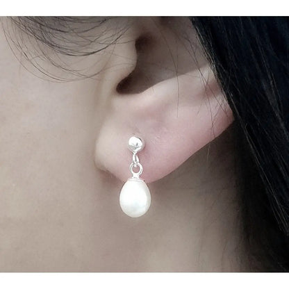 Madamlili klassieke pareloorbellen - 925 sterling zilver