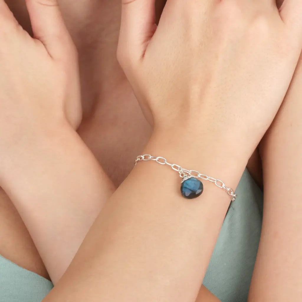 Madamlili labradoriet edelsteen armband - 925 sterling