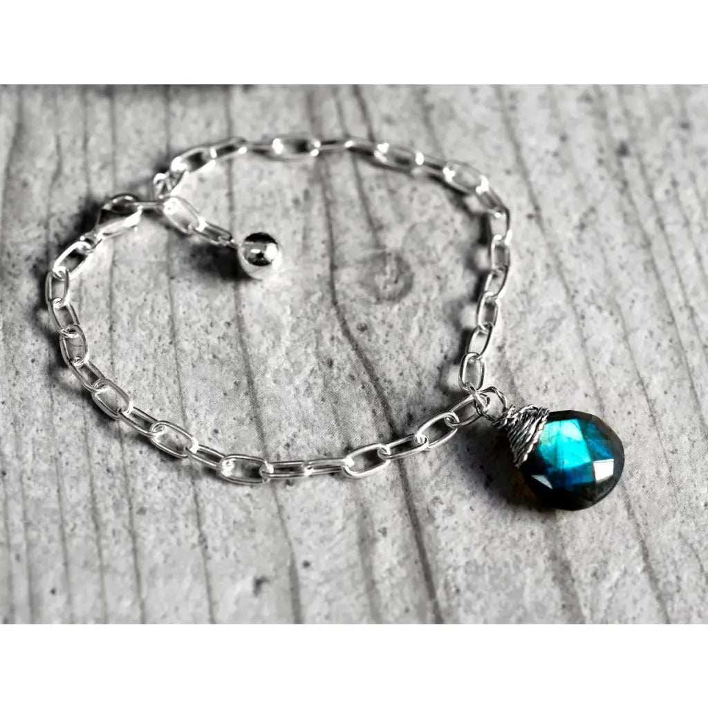 Madamlili labradoriet edelsteen armband - 925 sterling