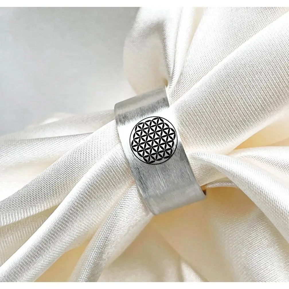 Madamlili levensbloemring - 925 sterling zilver. - sieraden