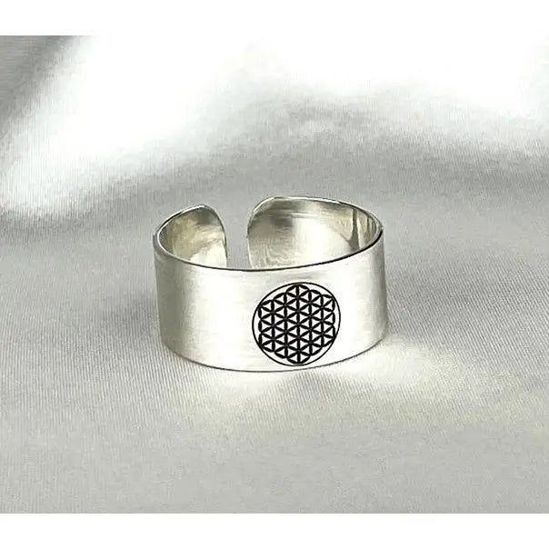 Madamlili levensbloemring - 925 sterling zilver. - sieraden