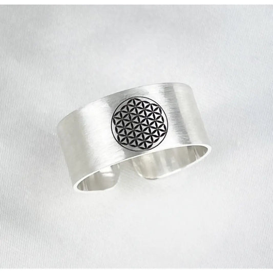 Madamlili levensbloemring - 925 sterling zilver. - sieraden