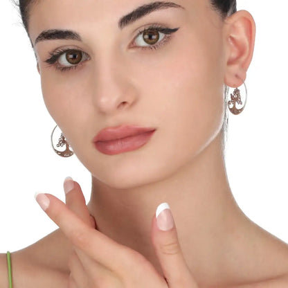 Madamlili levensboom spiraalvormige oorbellen - 925