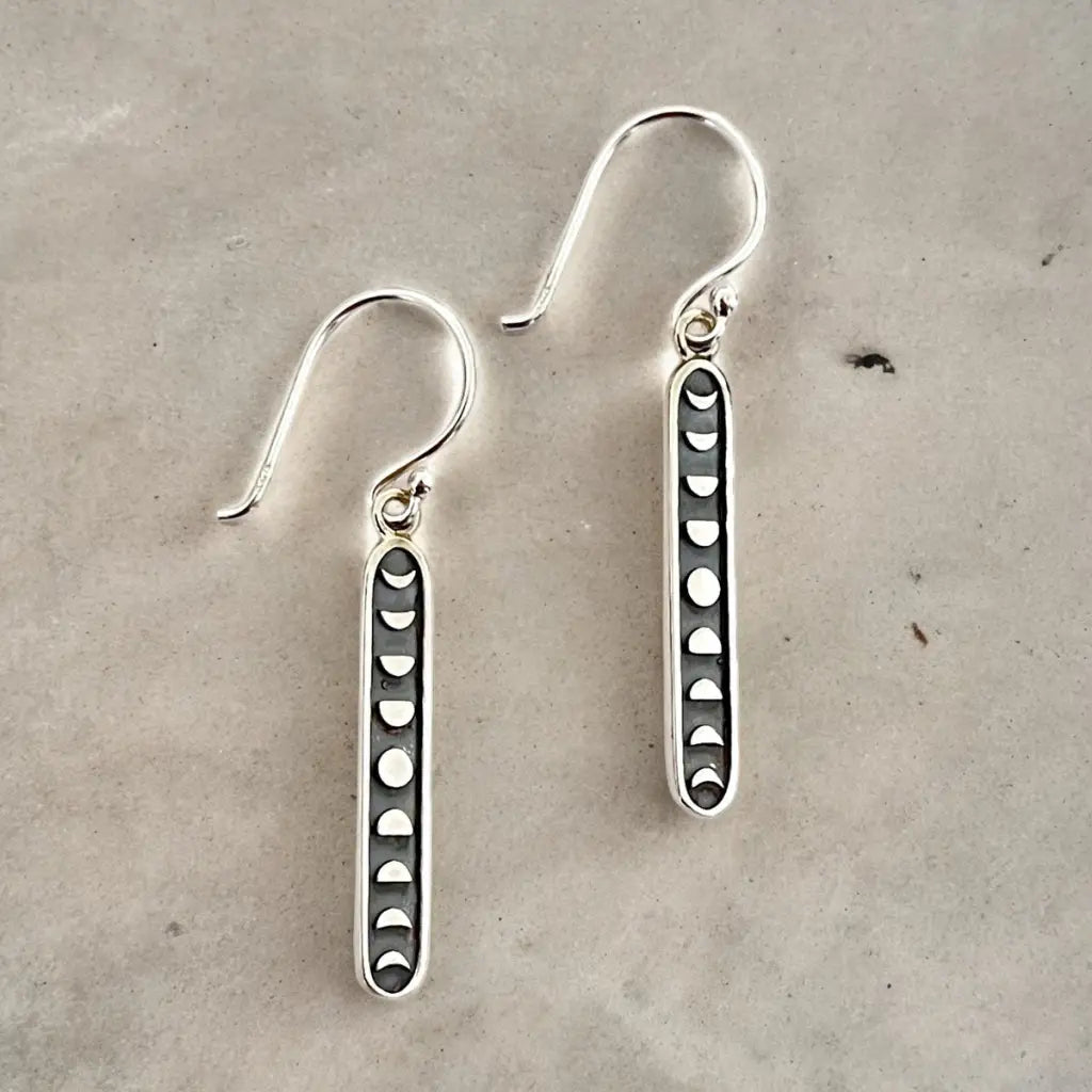 Madamlili maanfase oorbellen 925 sterling zilver. - sieraden