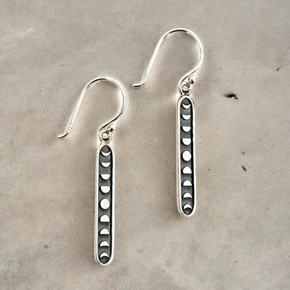 Madamlili maanfase oorbellen 925 sterling zilver. - sieraden