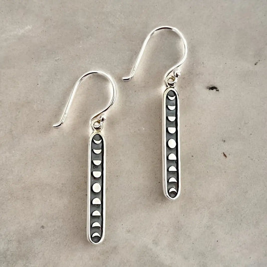 Madamlili maanfase oorbellen 925 sterling zilver. - sieraden