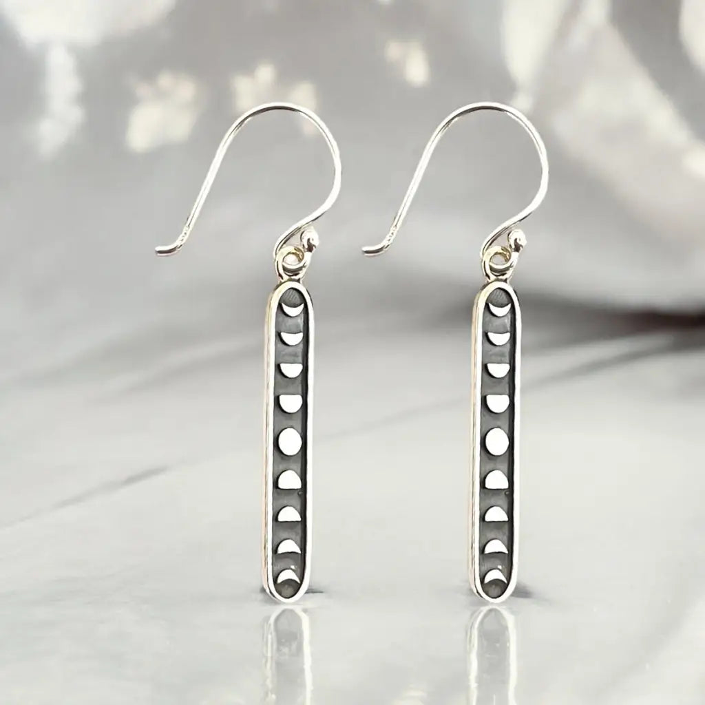 Madamlili maanfase oorbellen 925 sterling zilver. - sieraden