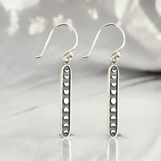 Madamlili maanfase oorbellen 925 sterling zilver. - sieraden