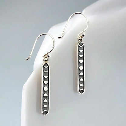 Madamlili maanfase oorbellen 925 sterling zilver. - sieraden