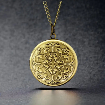 Madamlili marrakesh bronzen fotomedaillonketting