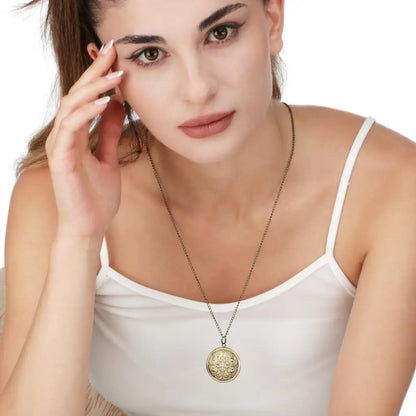 Madamlili marrakesh bronzen fotomedaillonketting