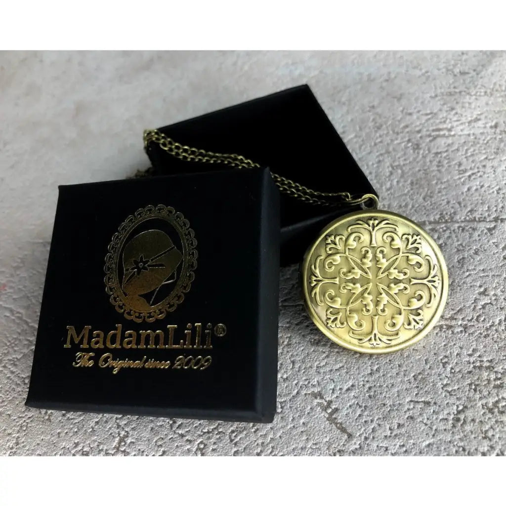 Madamlili marrakesh bronzen fotomedaillonketting