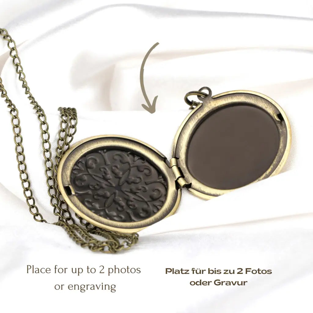 Madamlili marrakesh bronzen fotomedaillonketting