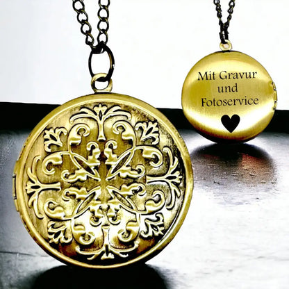 Madamlili marrakesh bronzen fotomedaillonketting