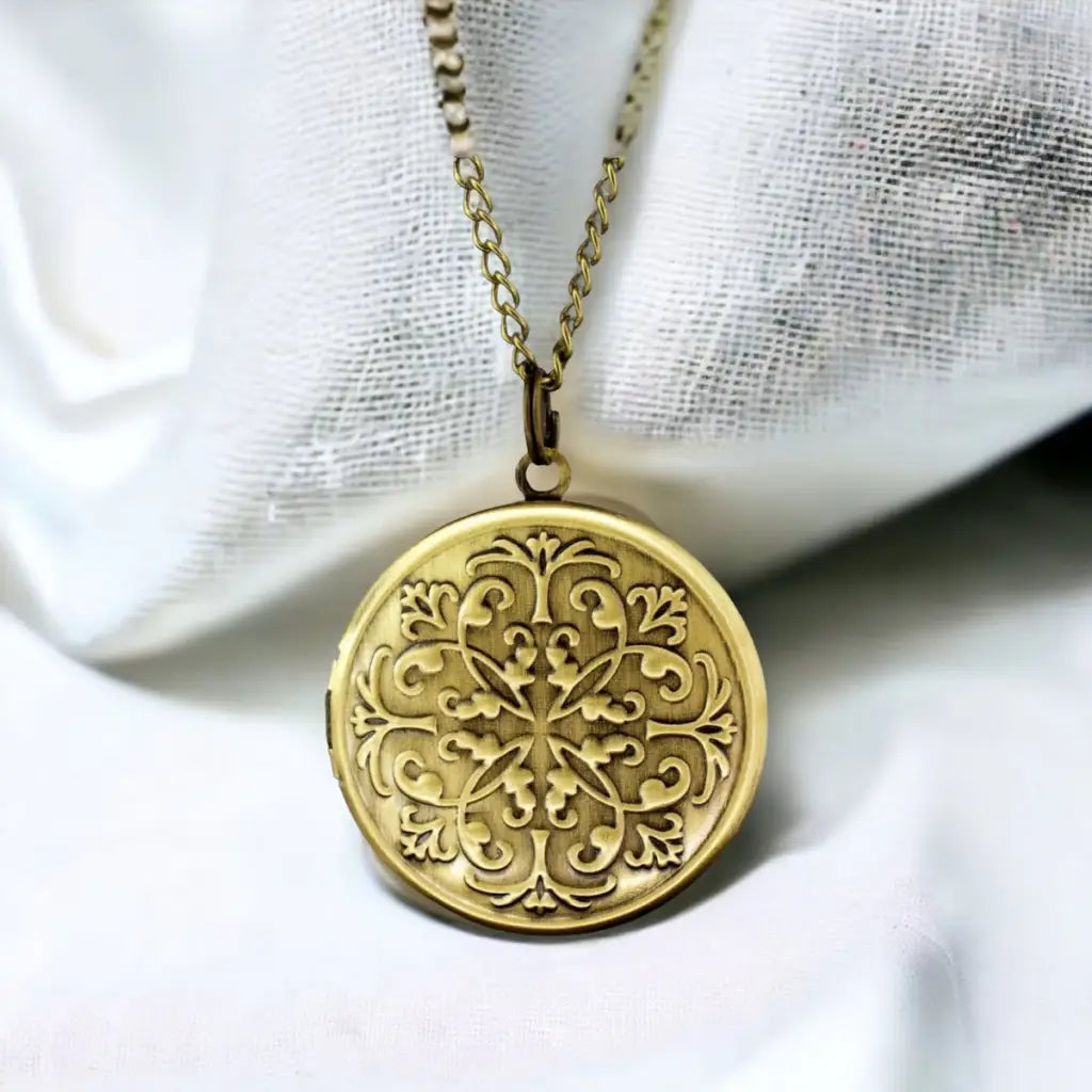 Madamlili marrakesh bronzen fotomedaillonketting