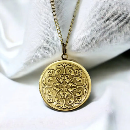 Madamlili marrakesh bronzen fotomedaillonketting