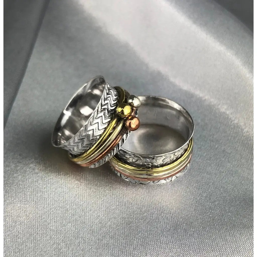 Madamlili meditatiering draairing - 925 sterling zilveren