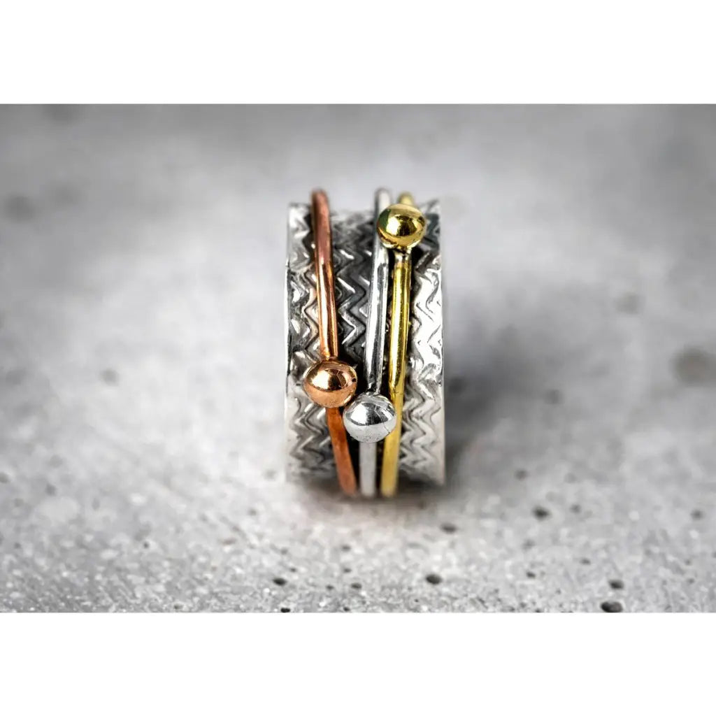 Madamlili meditatiering draairing - 925 sterling zilveren