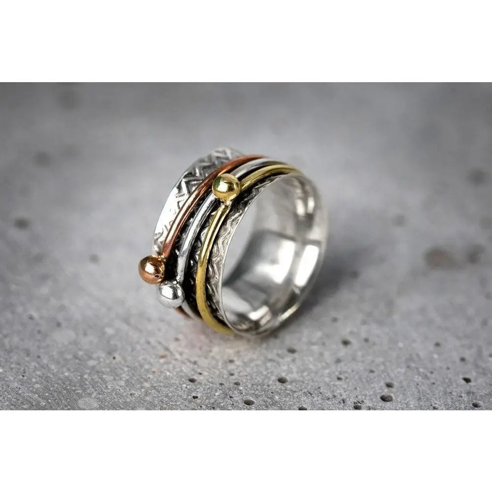 Madamlili meditatiering draairing - 925 sterling zilveren