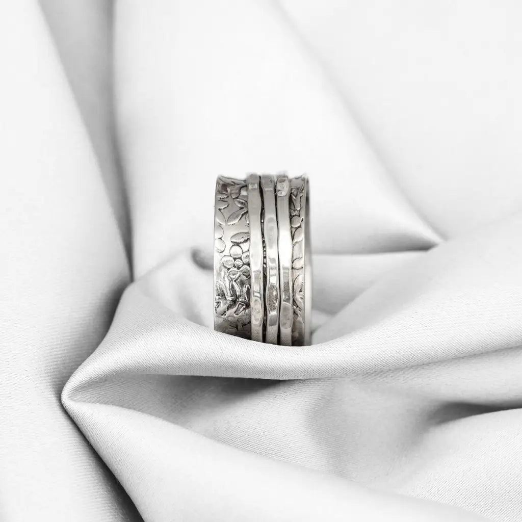 Madamlili meditatiering roterende ring - 925 sterling
