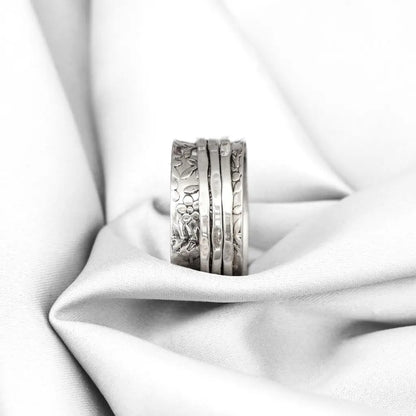 Madamlili meditatiering roterende ring - 925 sterling
