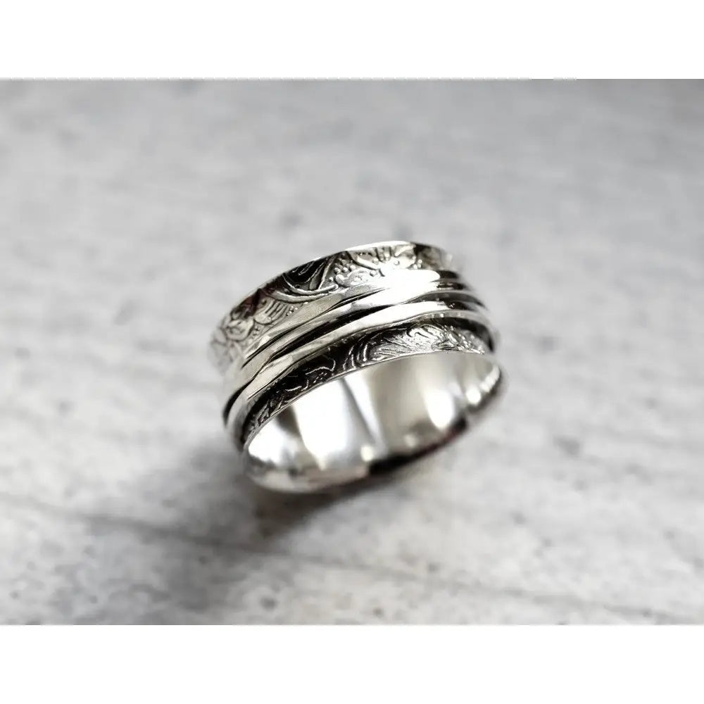 Madamlili meditatiering roterende ring - 925 sterling