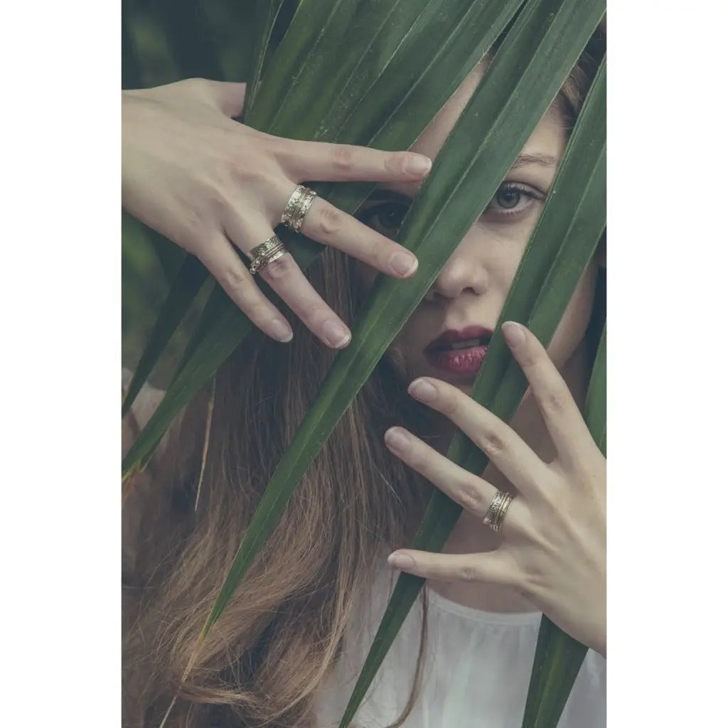 Madamlili meditatiering roterende ring - 925 sterling