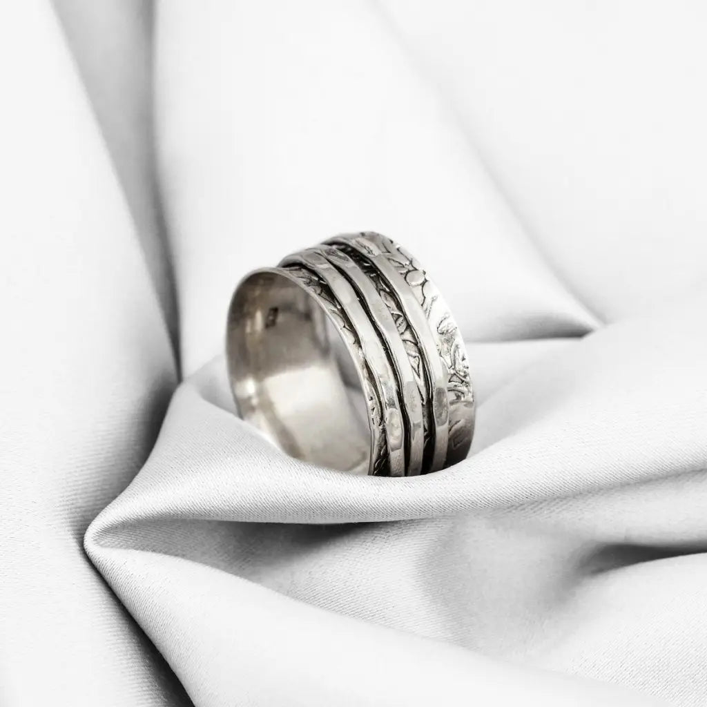 Madamlili meditatiering roterende ring - 925 sterling