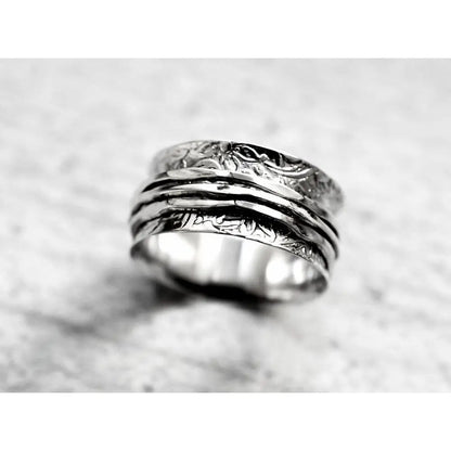 Madamlili meditatiering roterende ring - 925 sterling