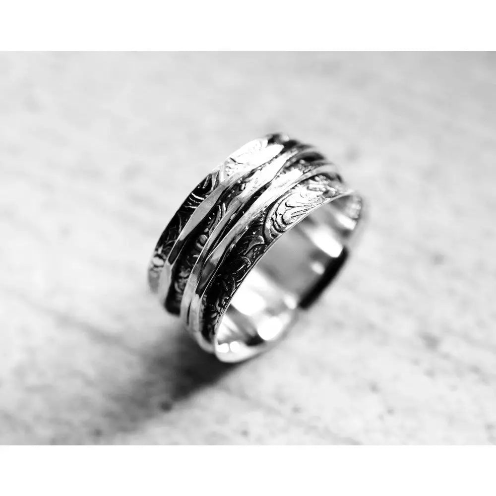 Madamlili meditatiering roterende ring - 925 sterling