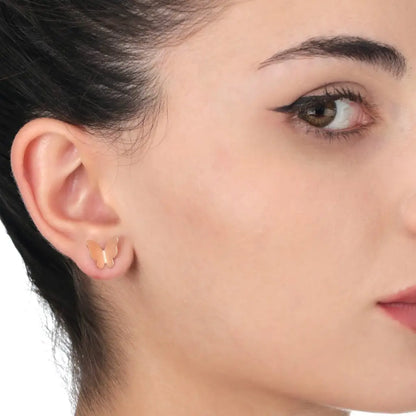 Madamlili mini vlinders oorknopjes - minimalistische 925