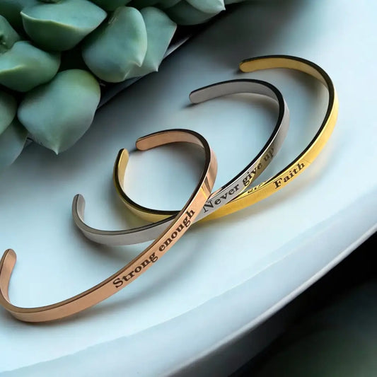 Madamlili minimalistische roestvrijstalen armband in zilver