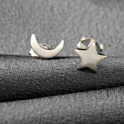 Madamlili moon star mini stud oorbellen - 925 sterling