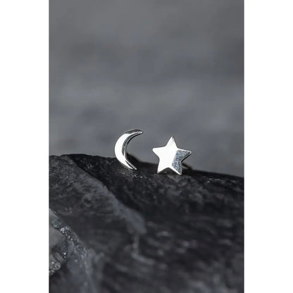 Madamlili moon star mini stud oorbellen - 925 sterling