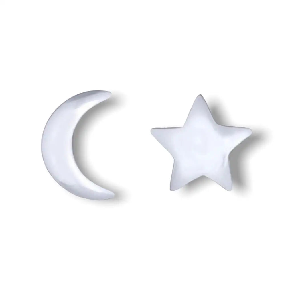 Madamlili moon star mini stud oorbellen - 925 sterling