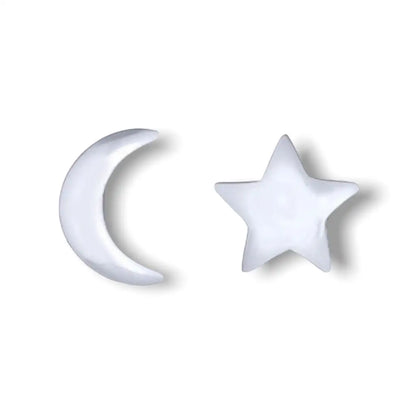 Madamlili moon star mini stud oorbellen - 925 sterling