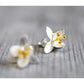 Madamlili oorbellen met bloemen - 925 sterling zilver