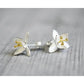 Madamlili oorbellen met bloemen - 925 sterling zilver