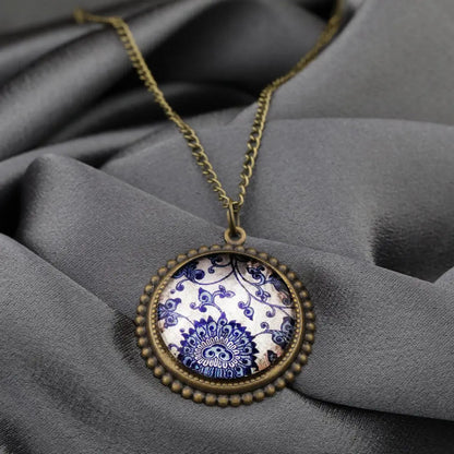 Madamlili oosterse tegel bronzen ketting in vintage stijl.