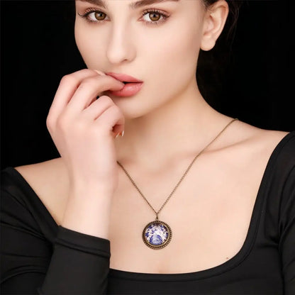 Madamlili oosterse tegel bronzen ketting in vintage stijl.