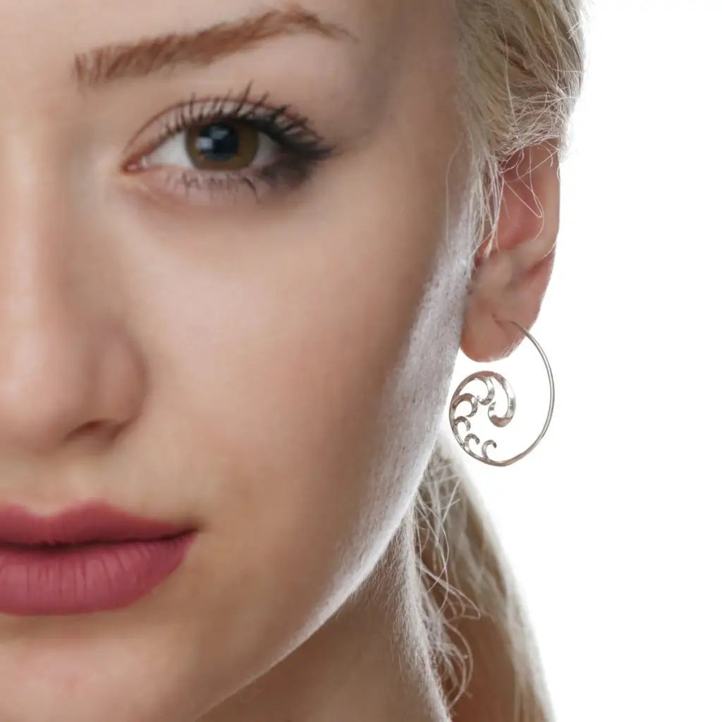 Madamlili ornament spiraalvormige oorbellen - 925 sterling