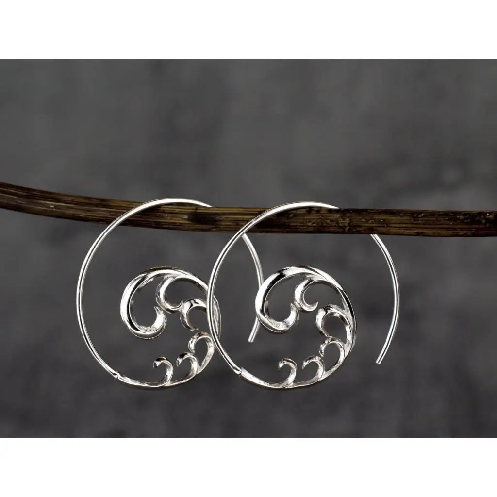 Madamlili ornament spiraalvormige oorbellen - 925 sterling