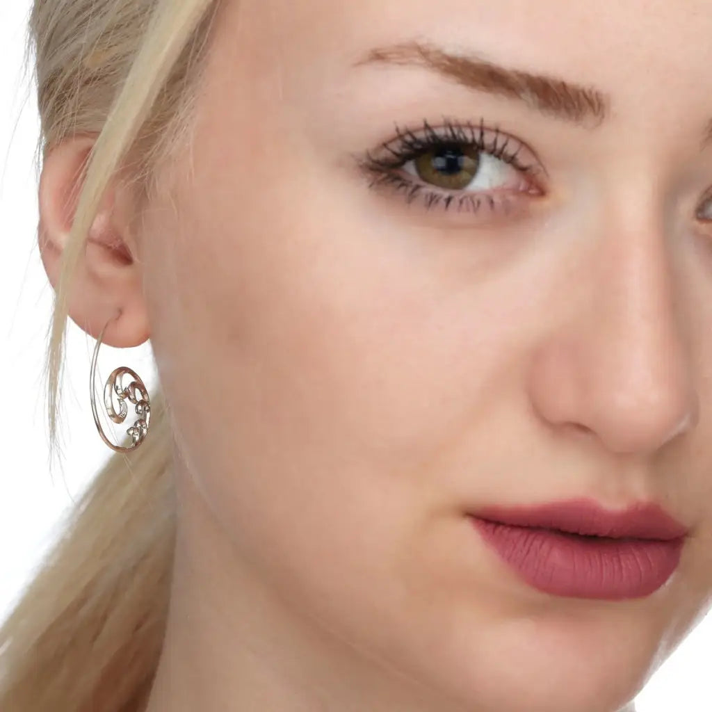 Madamlili ornament spiraalvormige oorbellen - 925 sterling