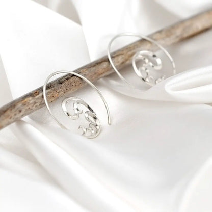 Madamlili ornament spiraalvormige oorbellen - 925 sterling