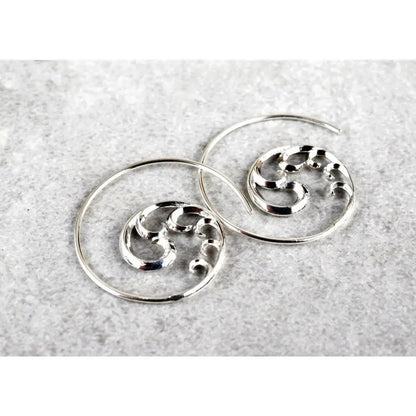 Madamlili ornament spiraalvormige oorbellen - 925 sterling