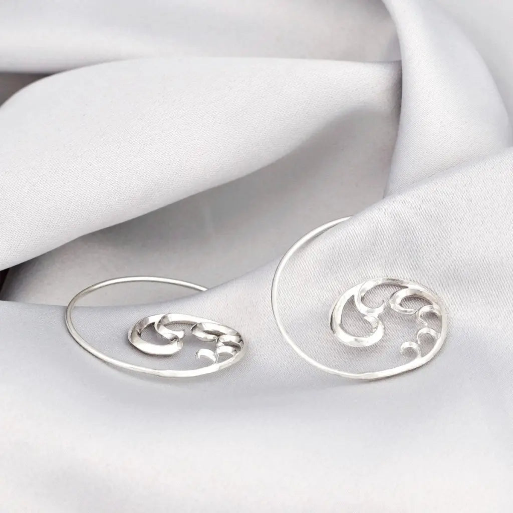 Madamlili ornament spiraalvormige oorbellen - 925 sterling