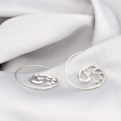 Madamlili ornament spiraalvormige oorbellen - 925 sterling