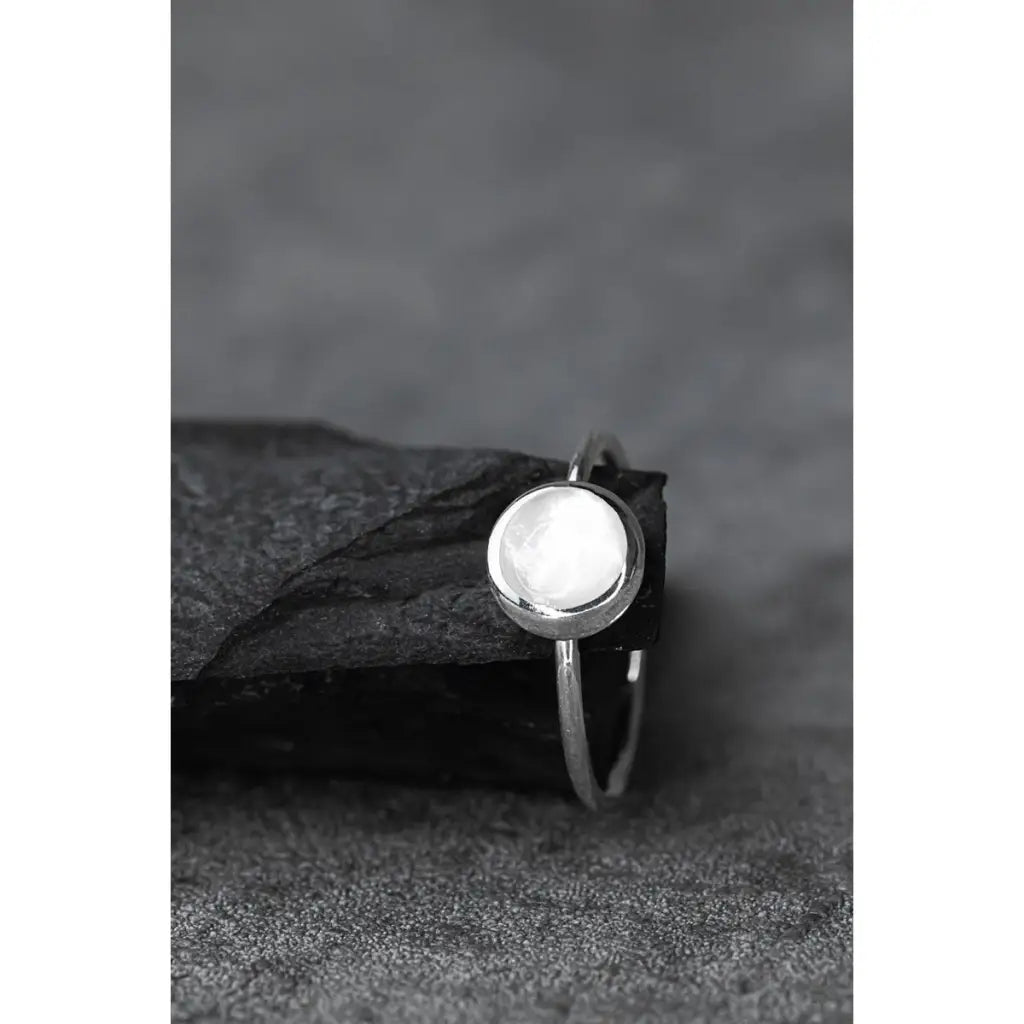 Madamlili parelmoerring - 925 sterling zilver