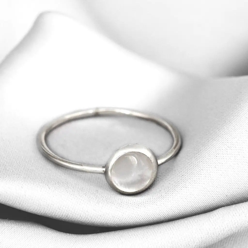 Madamlili parelmoerring - 925 sterling zilver