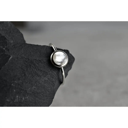 Madamlili parelmoerring - 925 sterling zilver